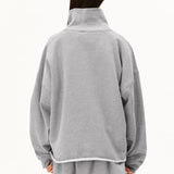 ICONIC Å OPEN EDGE Sweatshirt mit Trichterkragen in Hellgrau meliert von ARMEDANGELS – Ansicht 2