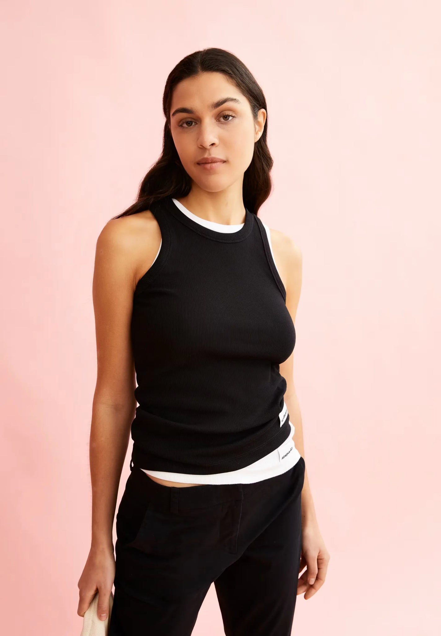 ARMEDANGELS - KANITAA Ripp - Top aus Bio - Baumwoll - Mix | black - Top - ROSA ECK - 