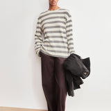 MARYNAA FINE STRIPE Langarmshirt oatmilk-black von ARMEDANGELS