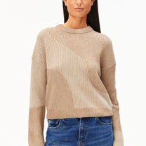 ARMEDANGELS - MAYRAA VANISE Strickpullover • camel melange - oatmilk - Pullover - ROSA ECK