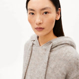 ARMEDANGELS - Mohair-Mix Strick-Hoodie • honey melange - ROSA ECK
