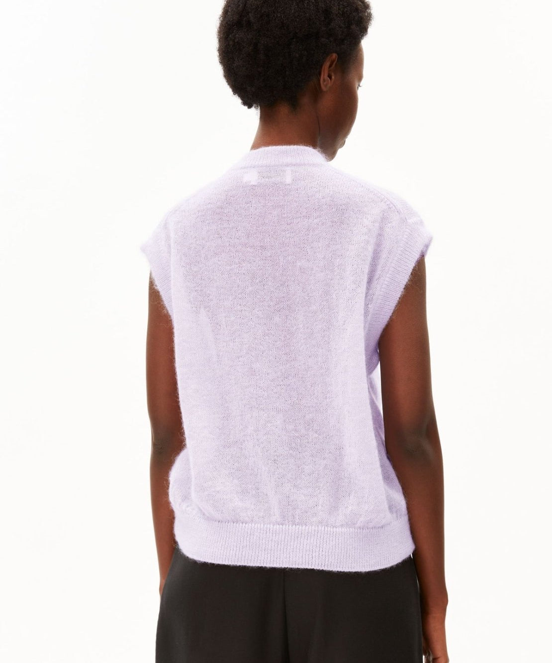 ARMEDANGELS - Mohair-Mix Strickpullunder • moonlit lilac - ROSA ECK