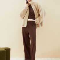Pointelle Pyjamahose in Dunkelbraun von ARMEDANGELS – Ansicht 6