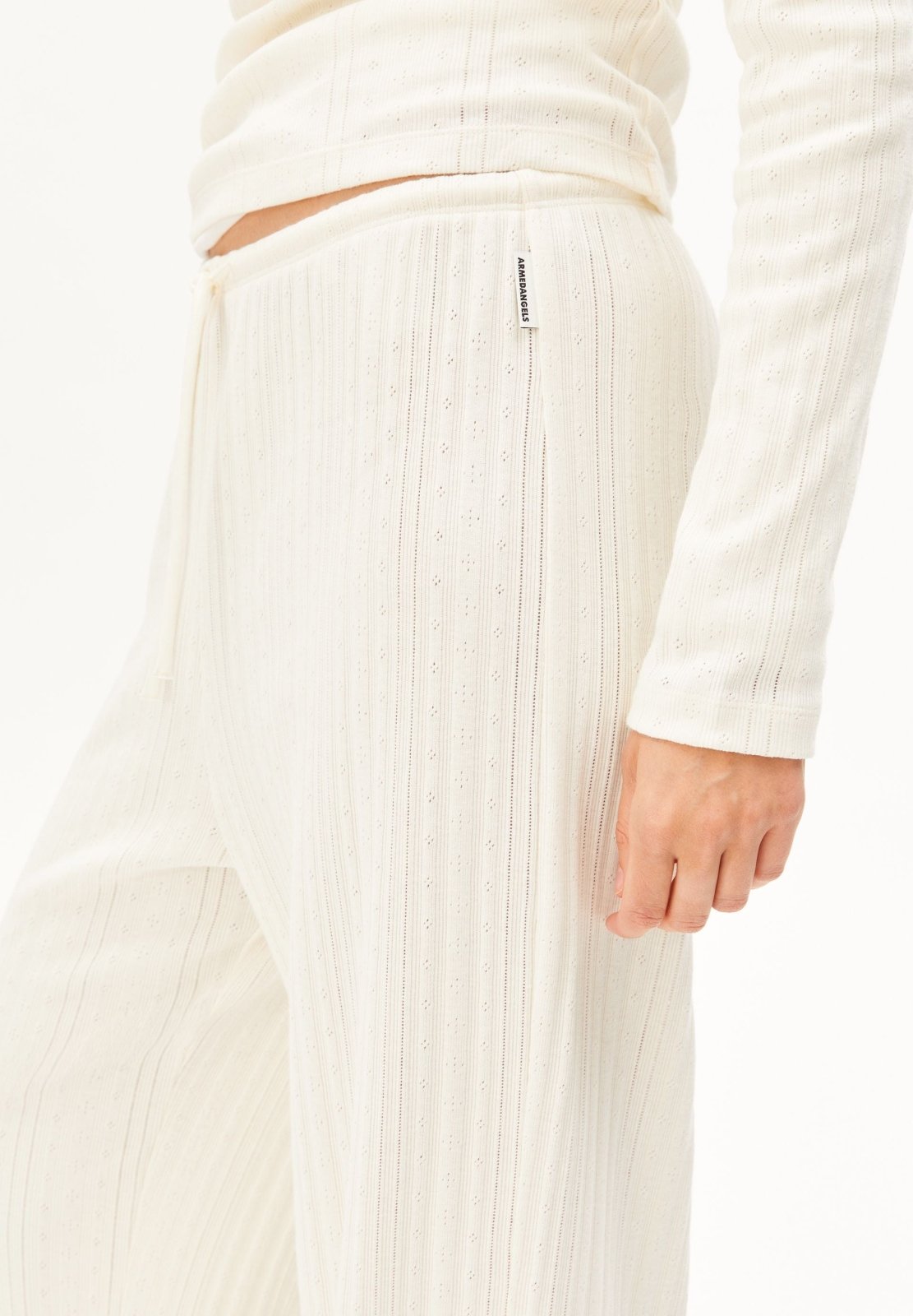 Pointelle Pyjamahose in Cremebeige von ARMEDANGELS – Ansicht 5