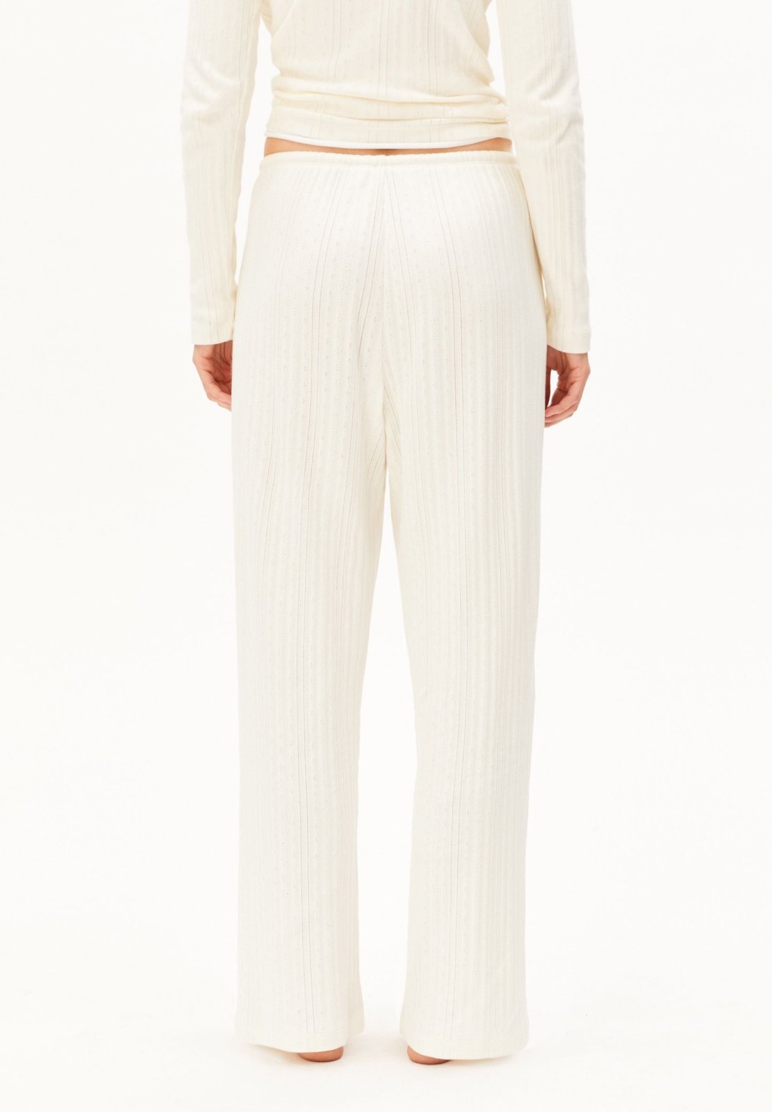 Pointelle Pyjamahose in Cremebeige von ARMEDANGELS – Ansicht 4