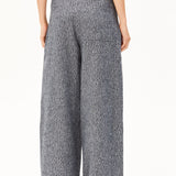 Tweed Barrel Hose • mid grey melange-oatmilk