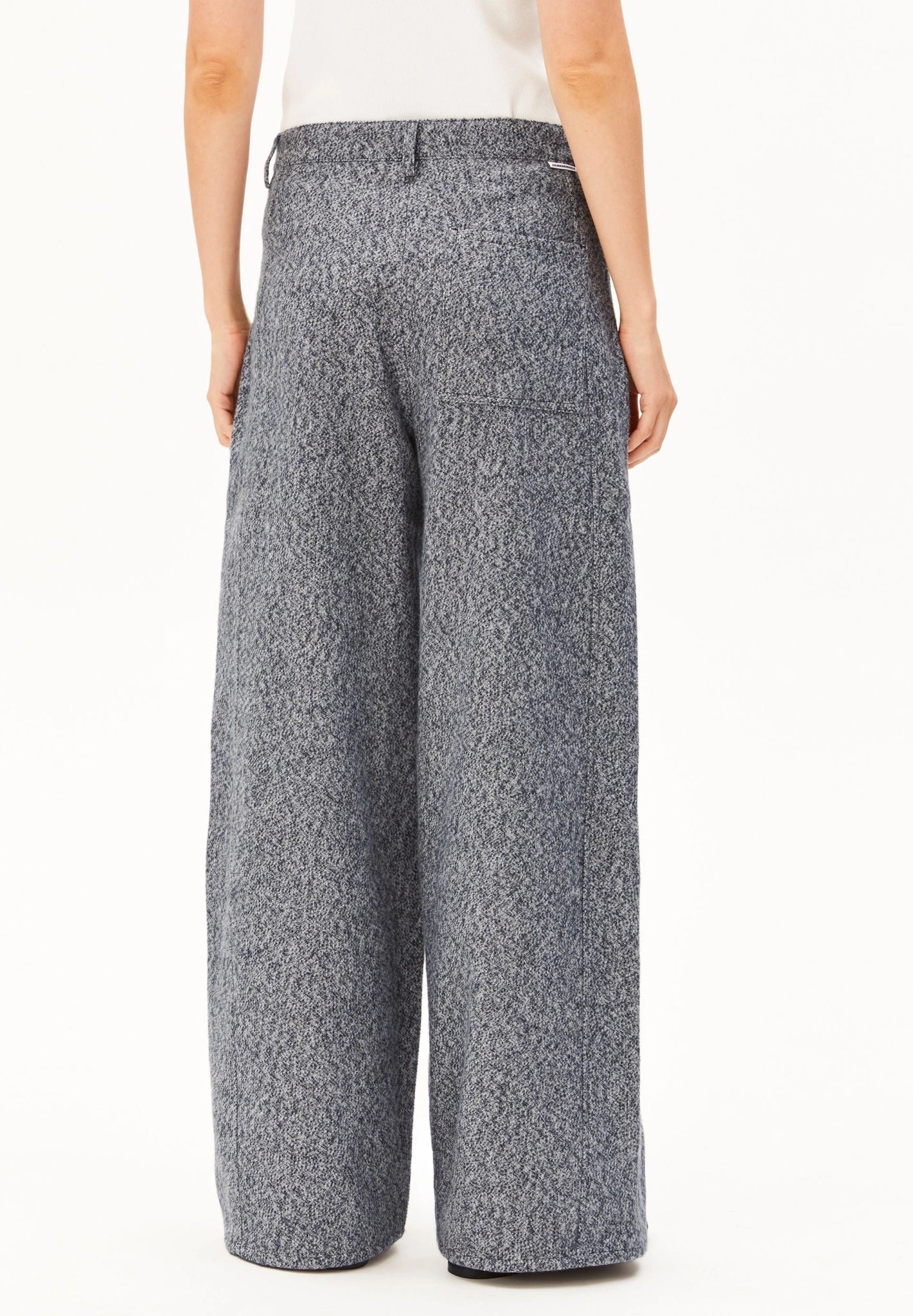 Tweed Barrel Hose • mid grey melange-oatmilk