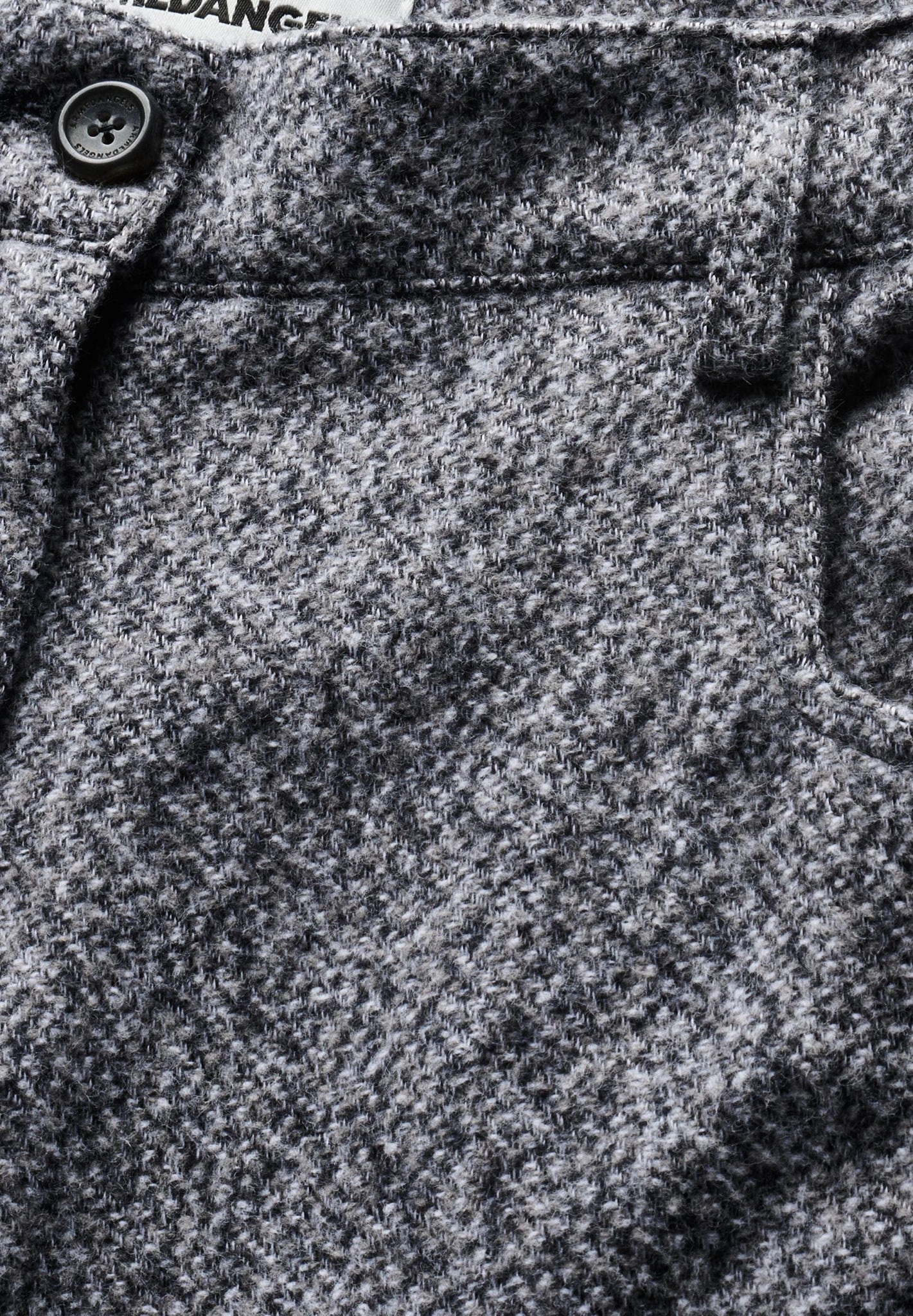 Tweed Barrel Hose • mid grey melange-oatmilk