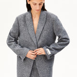 Tweed Oversized Blazer • mid grey melange-oatmilk