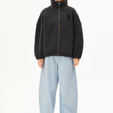 Woll-Mix Fleecejacke • steel melange