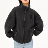 ARMEDANGELS - Woll-Mix Fleecejacke • steel melange - ROSA ECK