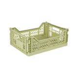 Aykasa Faltkiste Midi in Lime Cream (Grün), stapelbare Klappbox – ROSA ECK