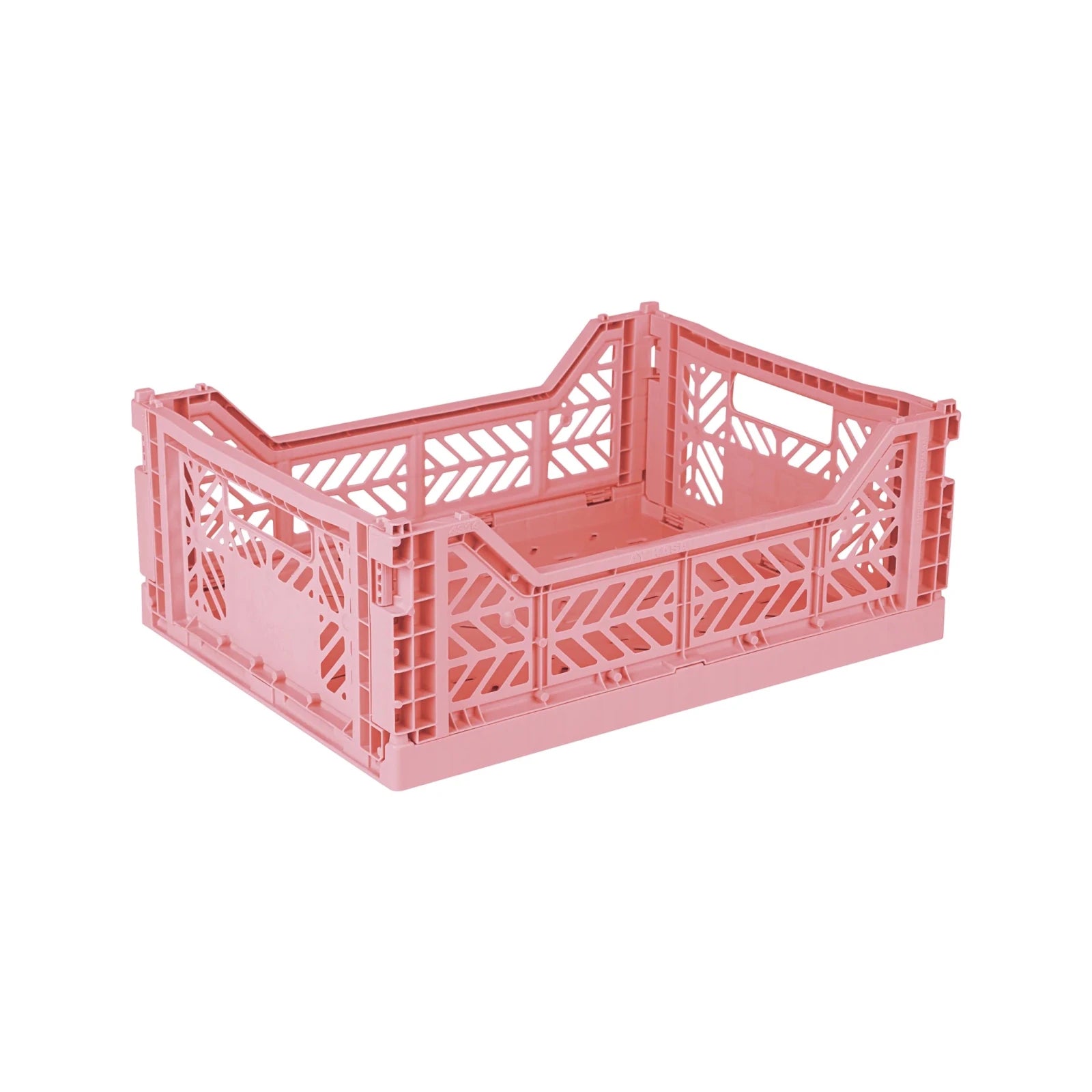 Aykasa Faltkiste Midi in Strawberry Milk (Rosa), stapelbare Klappbox – ROSA ECK