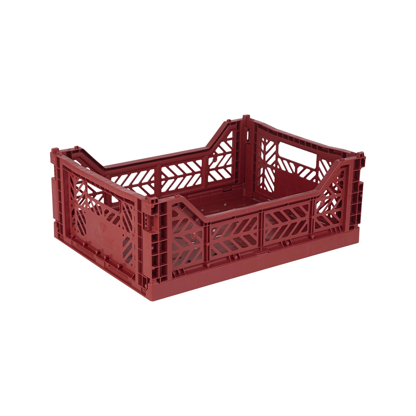 Aykasa Faltkiste Midi in Tile Red (Rot), stapelbare Klappbox – ROSA ECK