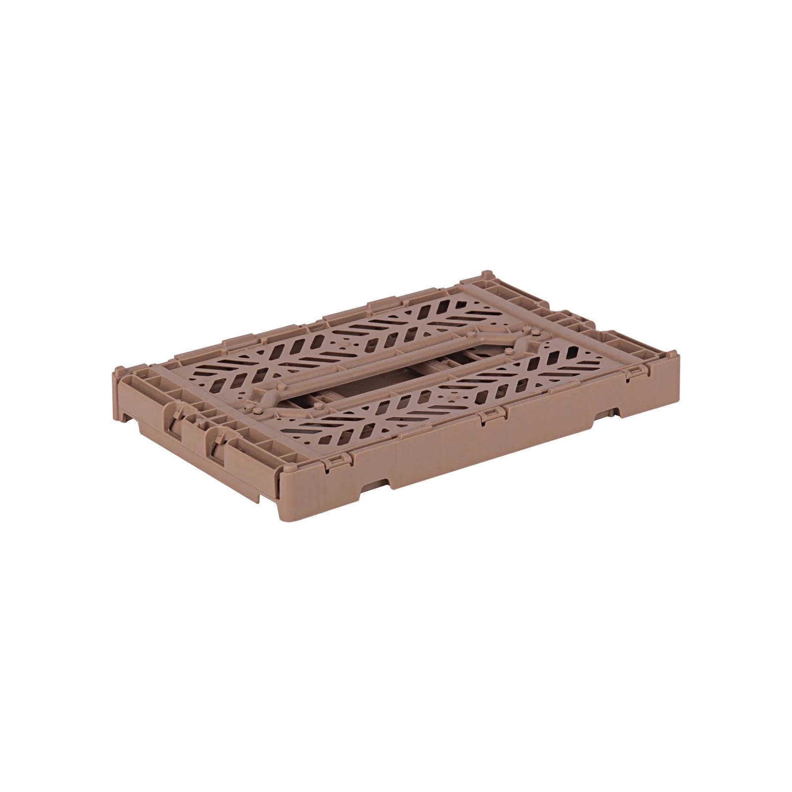 Aykasa Faltkiste Mini in Warm Taupe (Braun), stapelbare Klappbox – ROSA ECK