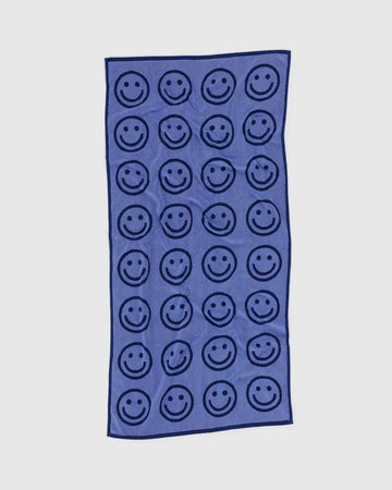 BAGGU - Badetuch aus Bio - Baumwolle • Happy Blue - Handtuch - ROSA ECK