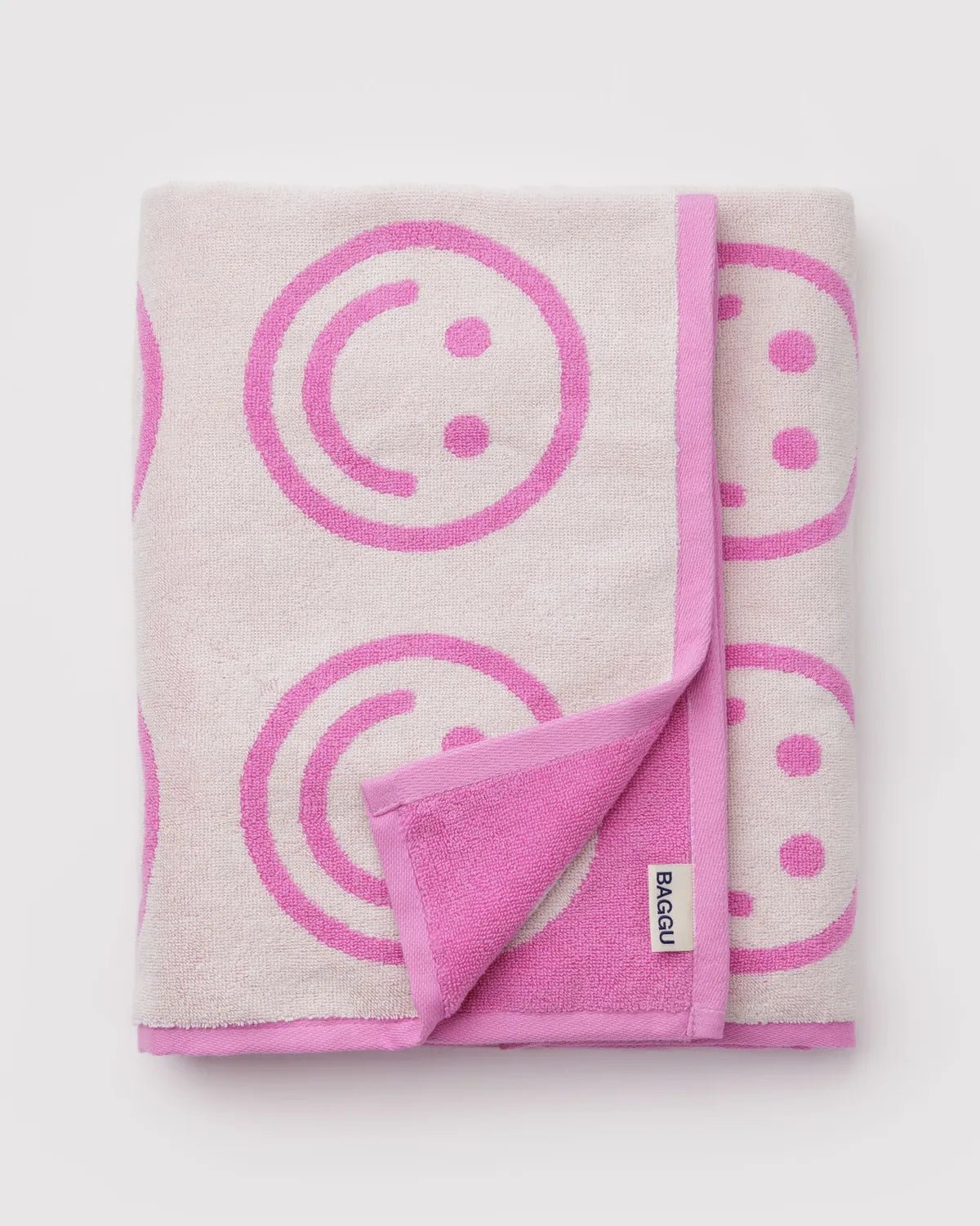 BAGGU - Badetuch • Happy Pink - ROSA ECK