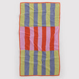 BAGGU - Badetuch • Pool Stripe - ROSA ECK