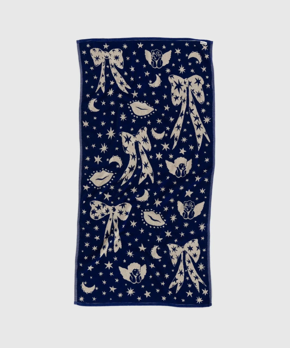 BAGGU - BAGGU Badetuch aus Bio - Baumwolle • Cherub Bows - Handtuch - ROSA ECK Concept Store