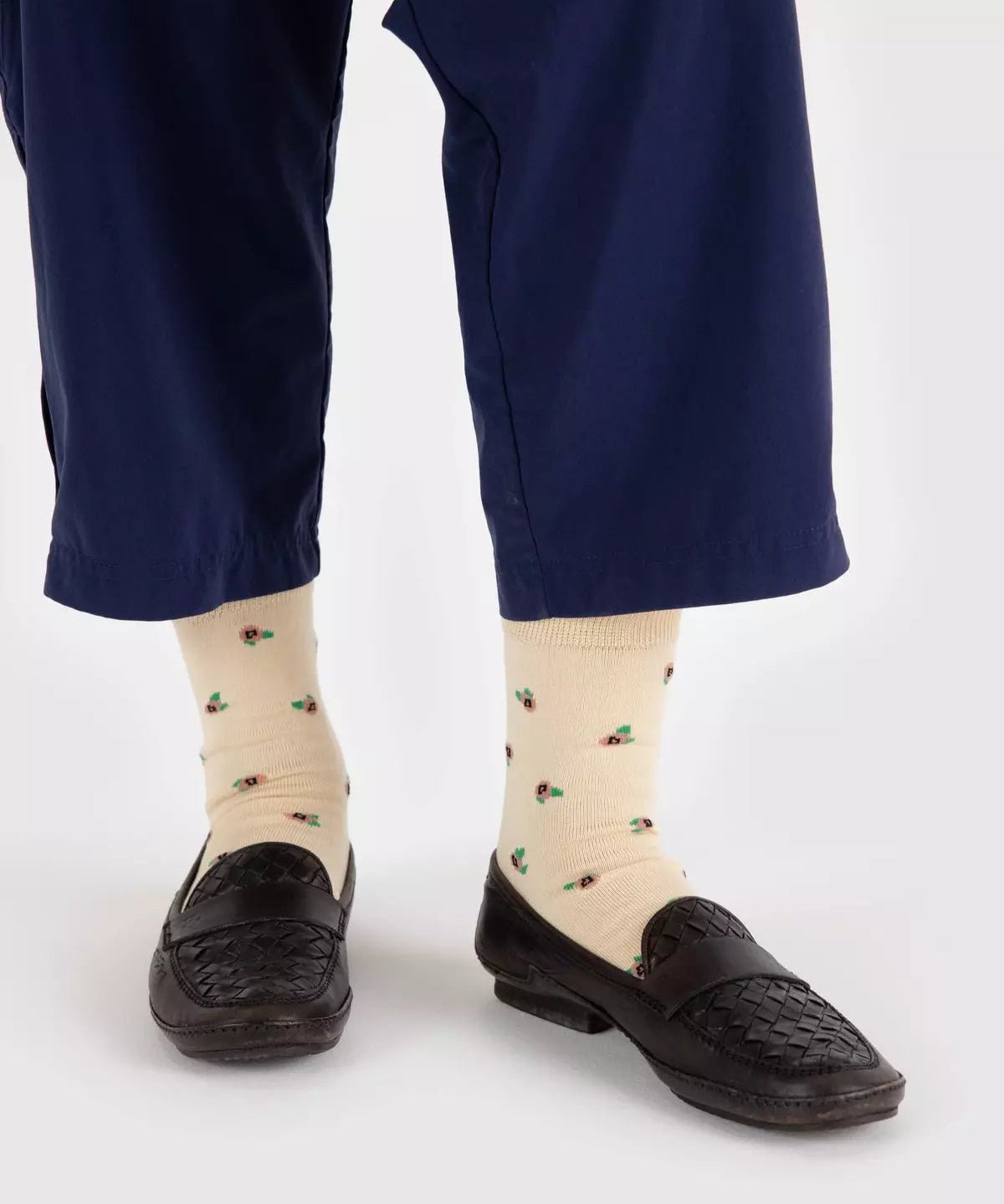BAGGU - CREW SOCK Socken | Cream Rosette - ROSA ECK - , ,
