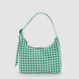 BAGGU - MINI NYLON SHOULDER BAG Schultertasche • Green Gingham - Schultertasche - ROSA ECK Concept Store