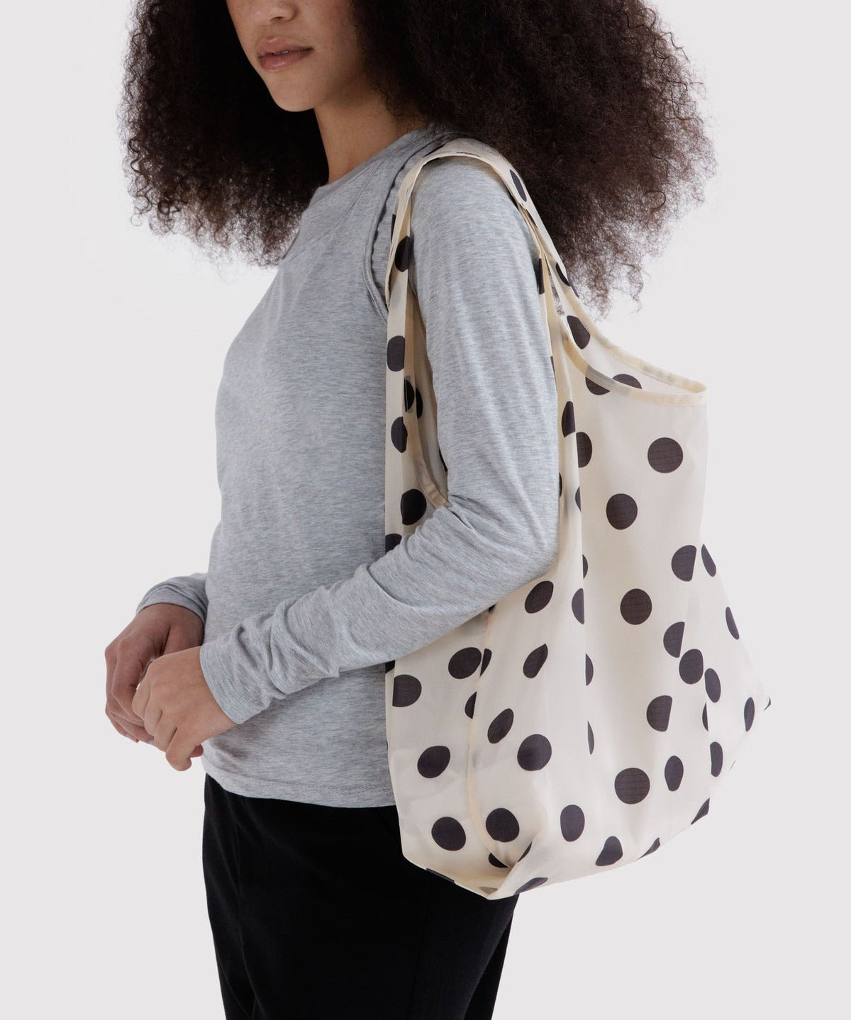 BAGGU - STANDARD BAGGU Einkaufstasche • Cream and Black Polka Dot - ROSA ECK