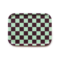BLU KAT - CHECKER Serviertablett (27 x 20 cm) • Mint/Chocolate - ROSA ECK
