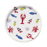 BLU KAT - SEASIDE LUNCH Serviertablett rund (⌀ 31 cm) - Serviertablett - ROSA ECK Concept Store