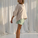 BONGUSTA - NARAM Gym Shorts • silver sage - Short - ROSA ECK Concept Store