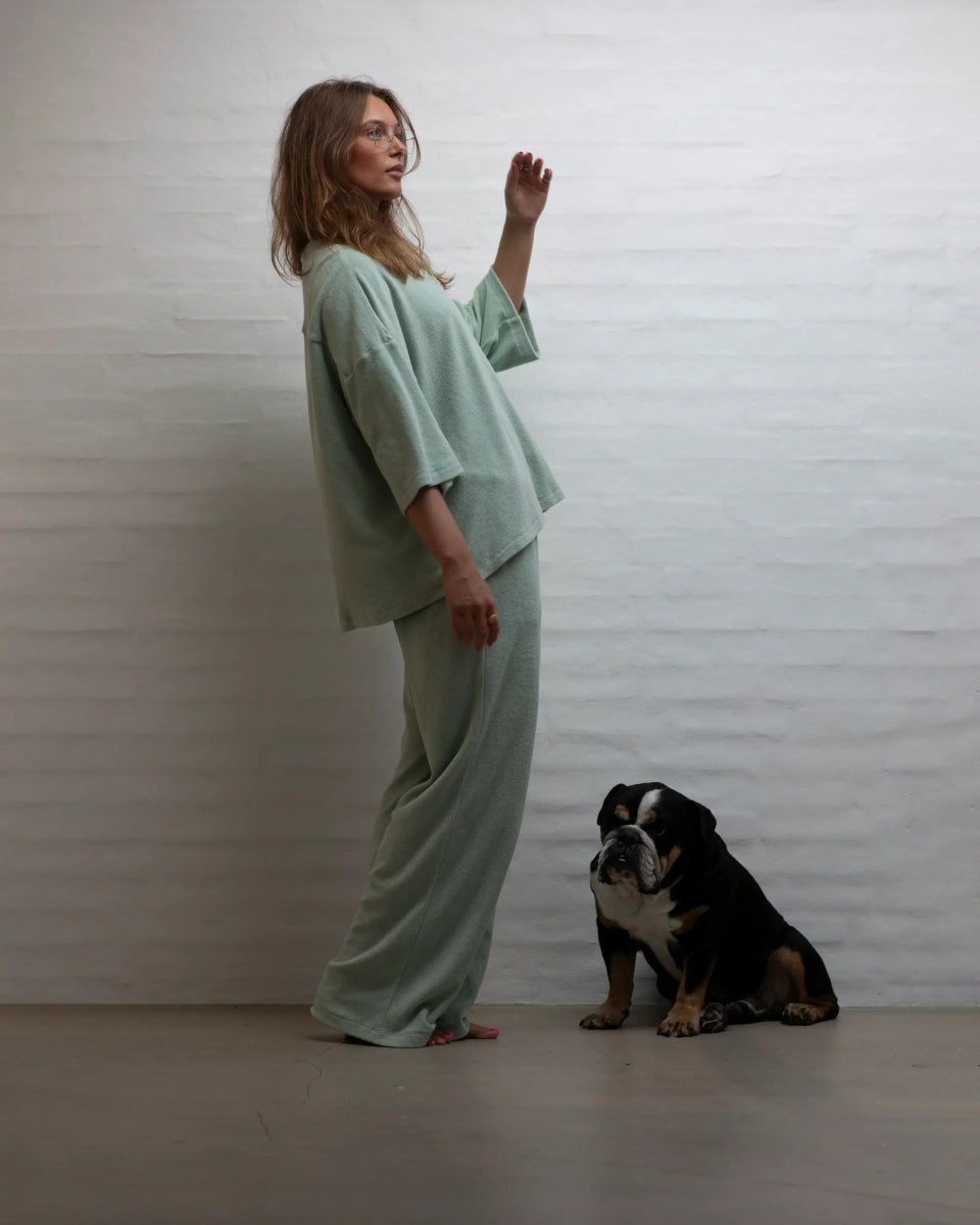 BONGUSTA - NARAM Oversized Shirt • silver sage - Shirt - ROSA ECK Concept Store