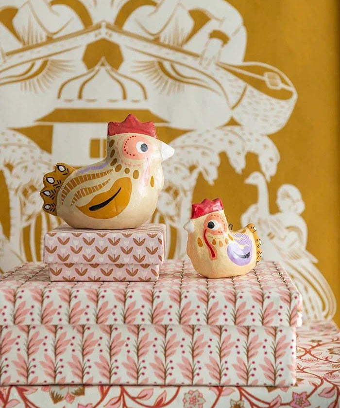 Bungalow - Dekofigur Huhn (2er - Set) • Lilac - ROSA ECK