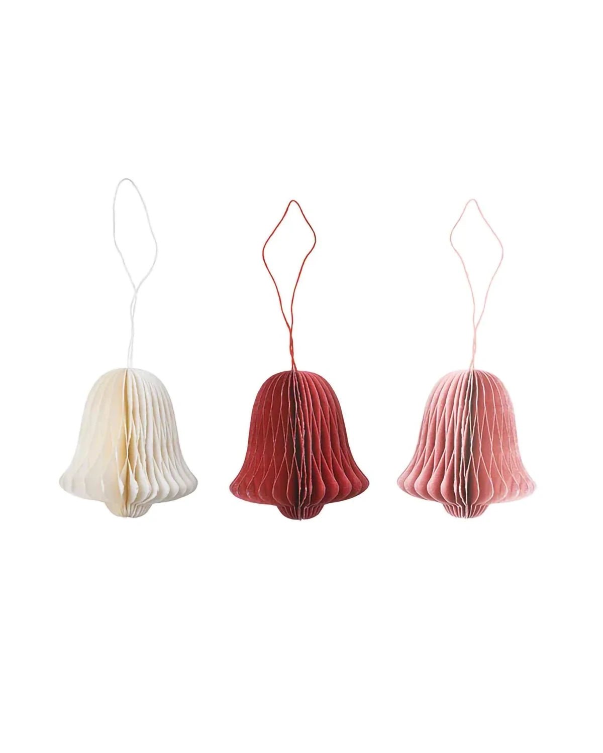 Bungalow - Honeycomb Glocken • Mix (⌀ 7,5 cm, 3er - Set) - Weihnachtskugel - ROSA ECK