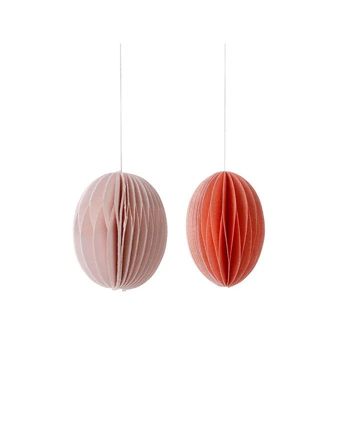 Bungalow - Ostereier aus Papier S (2er - Set) • Melon - ROSA ECK
