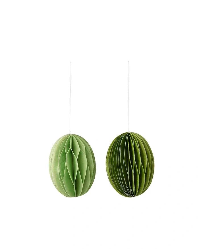 Bungalow - Ostereier aus Papier S (2er - Set) • Sage - ROSA ECK