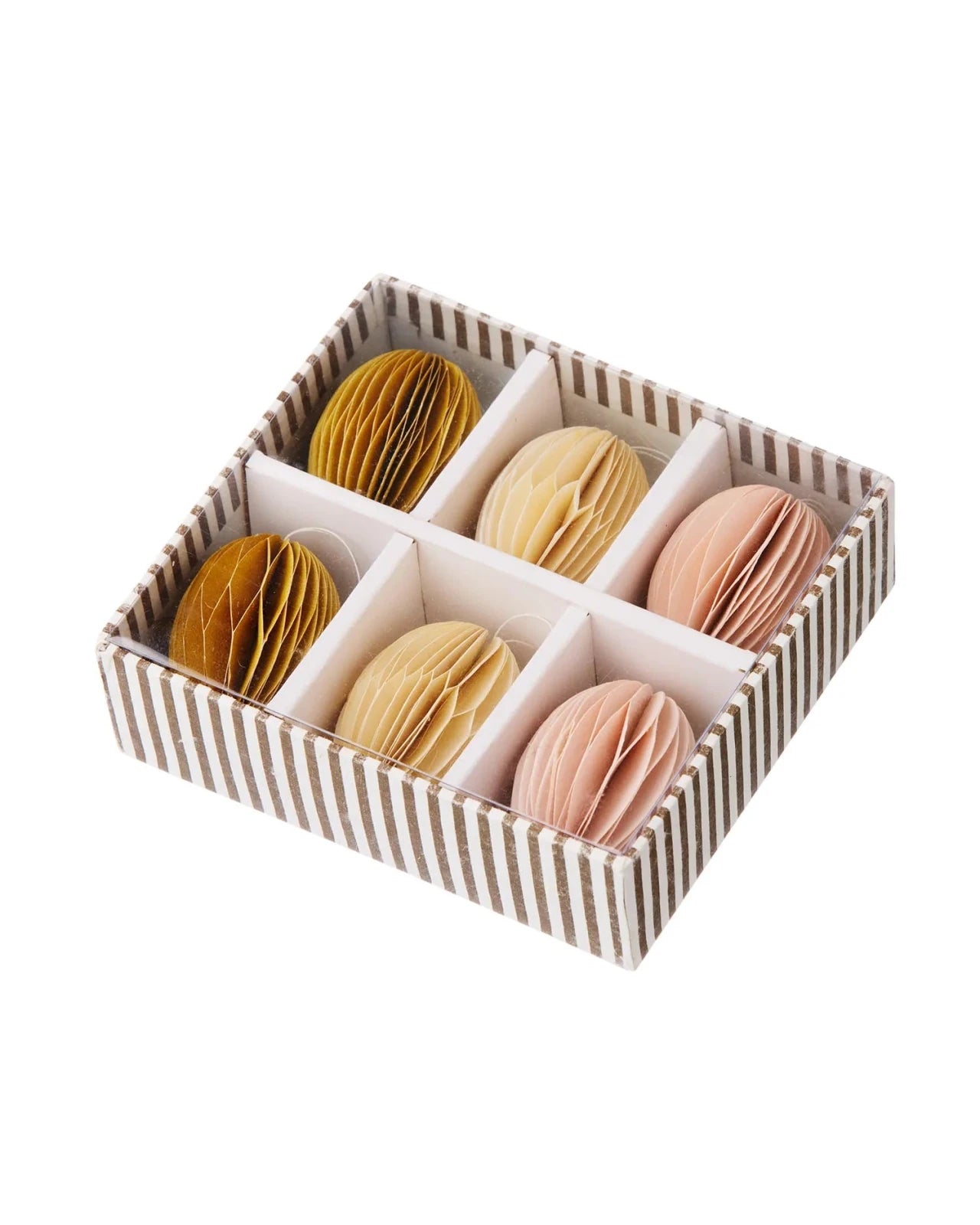 Bungalow - Ostereier aus Papier XS (6er - Set) • Honey - ROSA ECK