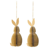 Bungalow - Papier - Ornament Hase (2er - Set) • Cashmere - ROSA ECK