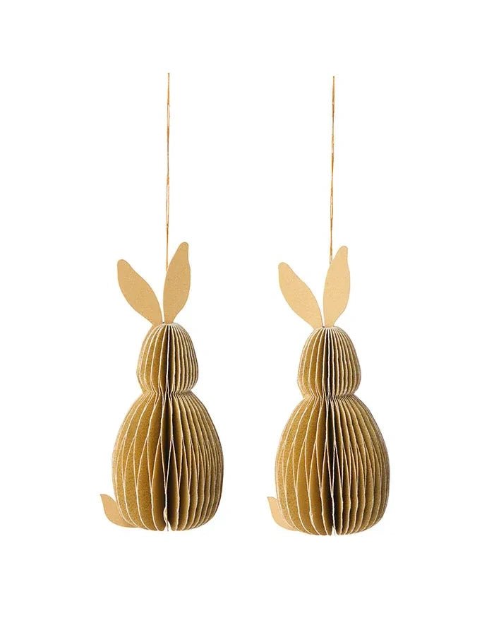 Bungalow - Papier - Ornament Hase (2er - Set) • Cashmere - ROSA ECK