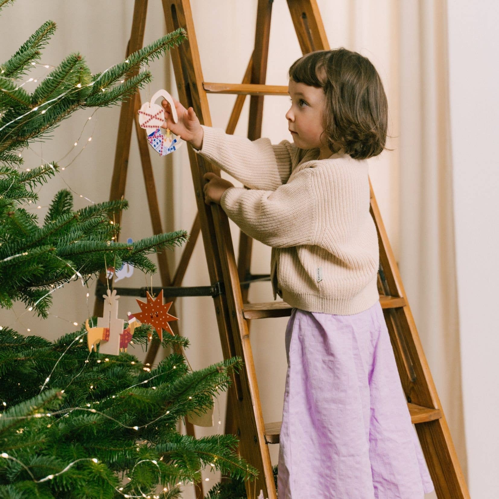 Weihnachtsanhänger aus Holz • Mushroom