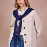 Calie Paris - Kapuzenschal • Navy Blau - ROSA ECK