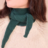 Calie Paris - Kleiner Strickschal Dunkelgrün - Schal - ROSA ECK