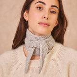 Calie Paris - Kleiner Strickschal • Helles Grau - Schal - ROSA ECK Concept Store