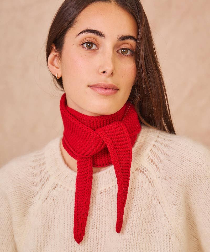 Calie Paris - Kleiner Strickschal • Zitronengelb - ROSA ECK