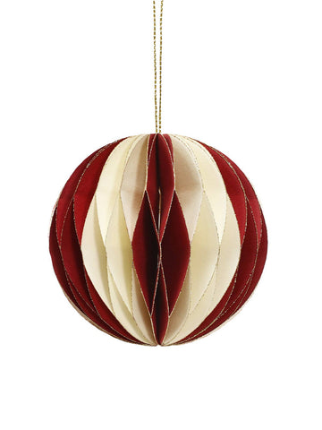 coopz - Weihnachtsdeko aus Papier • Kugel Rot - Dekoration - ROSA ECK