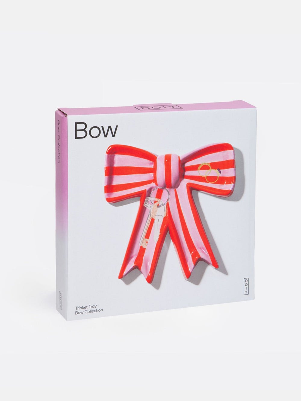 DOIY - BOW Schmucktablett - ROSA ECK - Rosa, Rot, Schleife