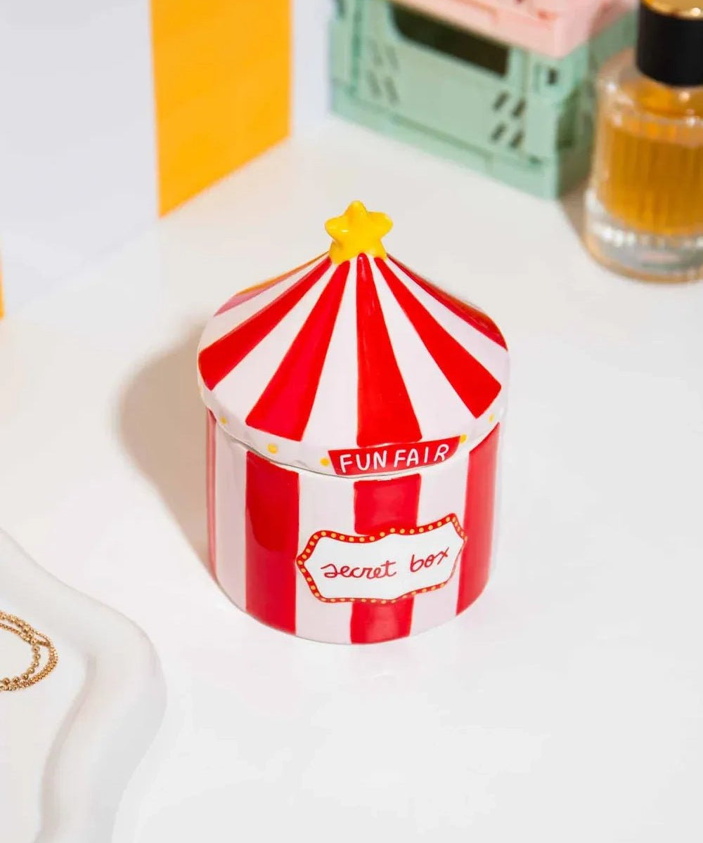 DOIY - FUNFAIR Aufbewahrungsbox Zirkuszelt - Dose - ROSA ECK