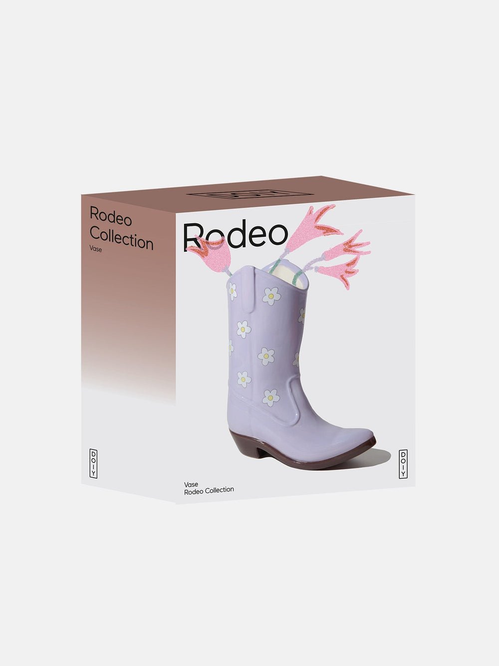 DOIY - RODEO COWBOY BOOT Vase | Lilac - ROSA ECK - Flieder, Lila, Stiefel