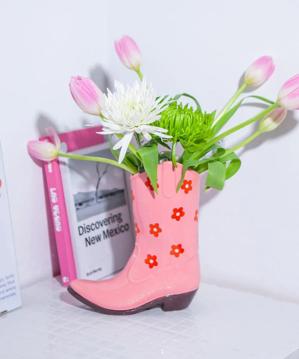 DOIY - RODEO COWBOY BOOT Vase | Pink - ROSA ECK Concept Store