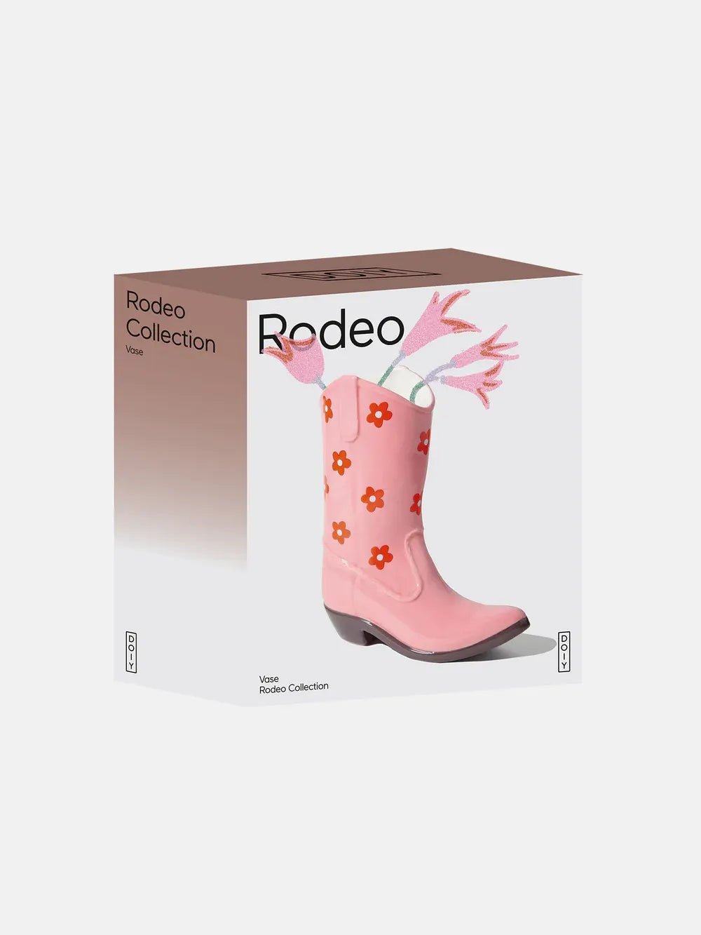 DOIY - RODEO COWBOY BOOT Vase | Pink - ROSA ECK Concept Store