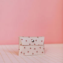 ECKE - CEREZAS Mini Geldbeutel | Klick | Kirschen Sandweiß - ROSA ECK - Kirschen, Nude,