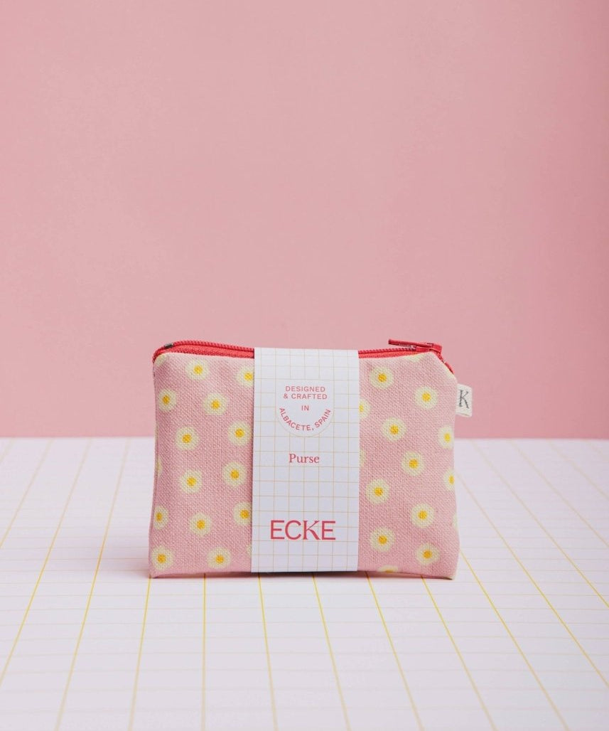 ECKE - HUEVOS Mini Geldbeutel | Zipp | Spiegeleier Rosa - ROSA ECK - Eier, Pink, Rosa
